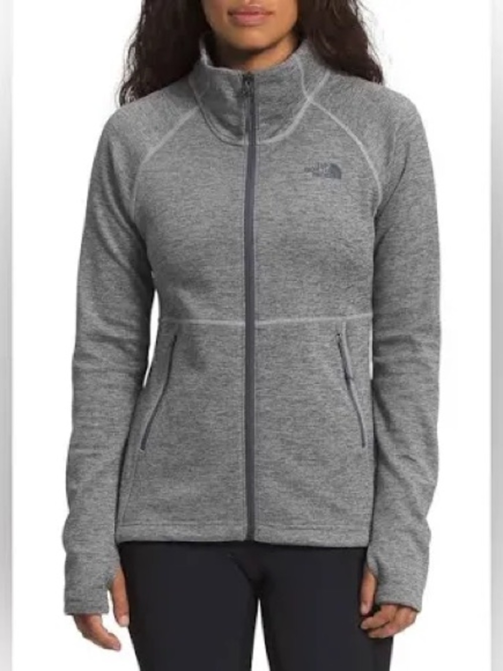 The North Face Heather Grey Canyonlands full zip jacket